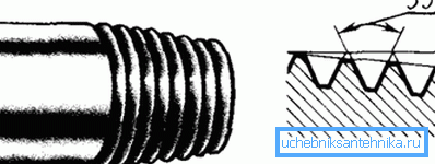 The angle of inclination in the manufacture of a tapered thread allows a tight connection with almost complete sealing The angle of inclination in the manufacture of a tapered thread allows a tight connection with almost complete sealing