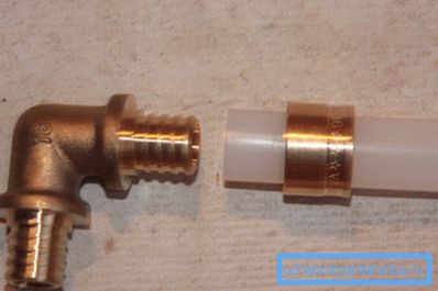 Corner for cross-linked polyethylene. Corner for cross-linked polyethylene.