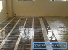 Laying film for infrared heating Laying film for infrared heating