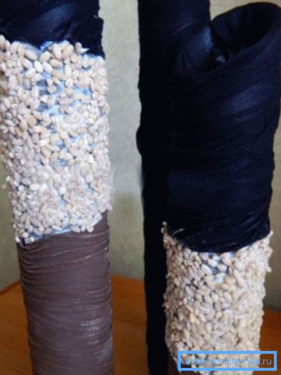 Decorated with cereals