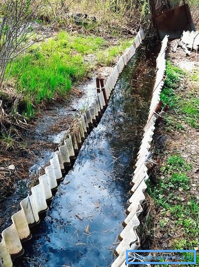 Strengthening the drainage ditch slate Strengthening the drainage ditch slate