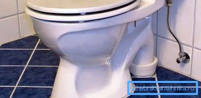 Toilet on ceramic tiles Toilet on ceramic tiles