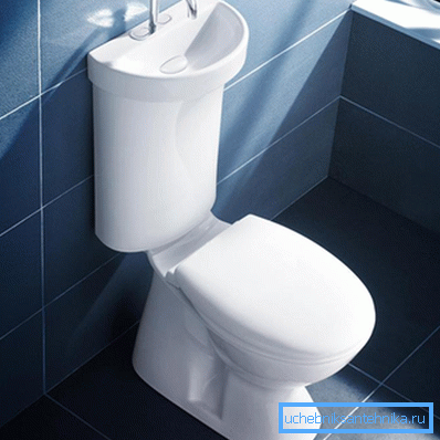 WC with washstand. WC with washstand.