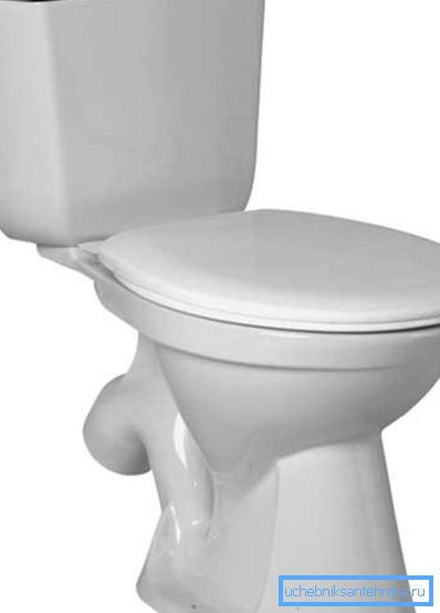 Toilet bowl with flush cistern