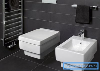 A toilet mounted on the wall will help create a refined interior in your dressing room. A toilet mounted on the wall will help create a refined interior in your dressing room.