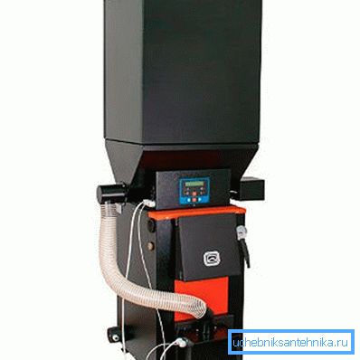 Universal heating boiler Cooper with wood hopper Universal heating boiler Cooper with wood hopper