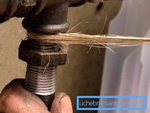 Sealing threaded joints of water supply flax Sealing threaded joints of water supply flax