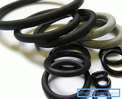 Sealing rings in the range of most plumbing stores