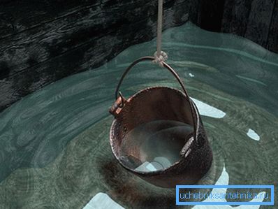 The water level in the well below the level of soil freezing