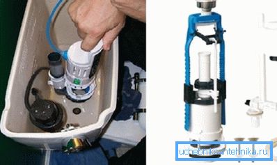 You can install the drainage mechanism in the tank yourself. You can install the drainage mechanism in the tank yourself.