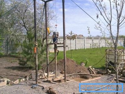 Installation for drilling wells.