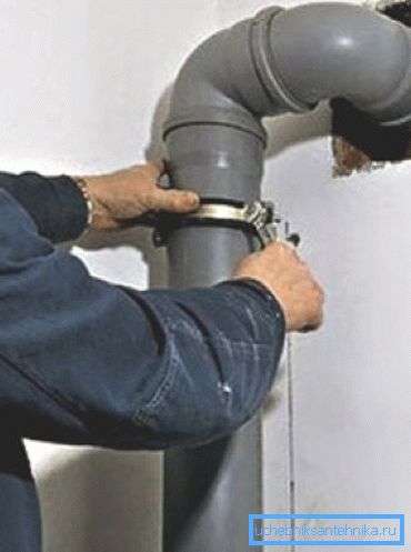 Installation of sewer pipes Installation of sewer pipes