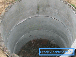 The installation of the rings for the well is over The installation of the rings for the well is over