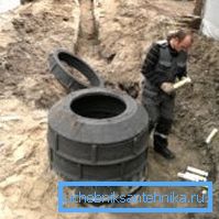Installation of a well Installation of a well