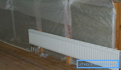 Installation of steel convector water heating Installation of steel convector water heating