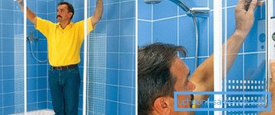 Installation of glass panels. Installation of glass panels.