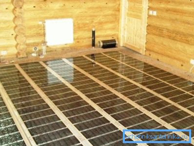Installed infrared film heating Installed infrared film heating