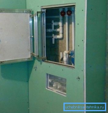 Installed inspection hatch Installed inspection hatch