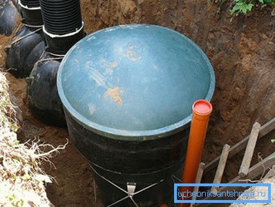 Installed in a pit septic tank Installed in a pit septic tank