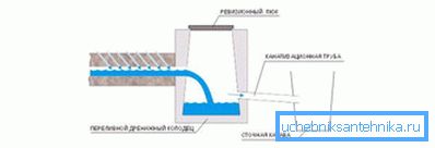 Drainage device on the site