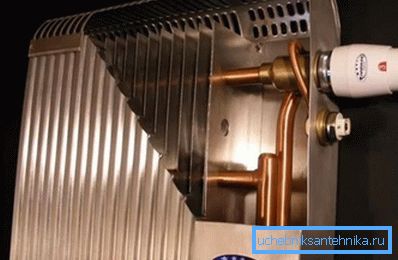 The device is a copper-aluminum radiator