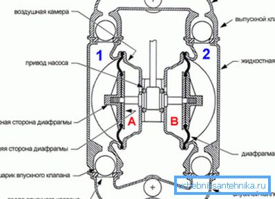 The device is a membrane pump. The device is a membrane pump.