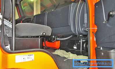 The device is fully installed in the cabin.