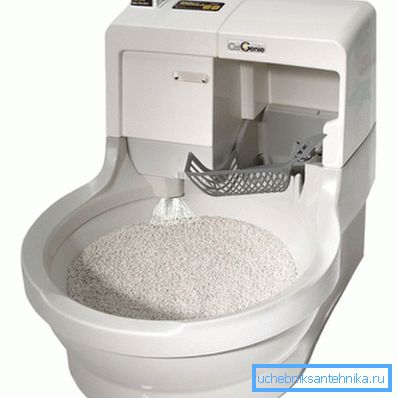 The device with automatic washing granules The device with automatic washing granules