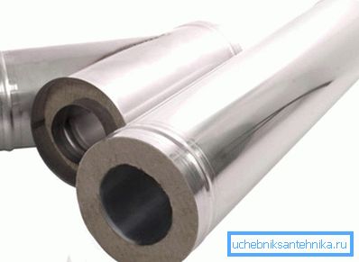 Insulated stainless steel chimney pipe. Insulated stainless steel chimney pipe.