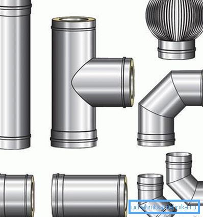 Warm stainless steel metal pipes for installation of ventilation systems. Warm stainless steel metal pipes for installation of ventilation systems.
