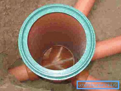 Nodal installation of sewage. Nodal installation of sewage.