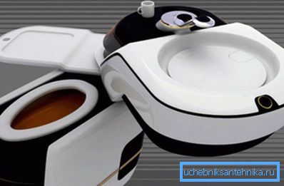 In this case, the distance between the toilet and the sink allows you to comply with hygienic standards. In this case, the distance between the toilet and the sink allows you to comply with hygienic standards.