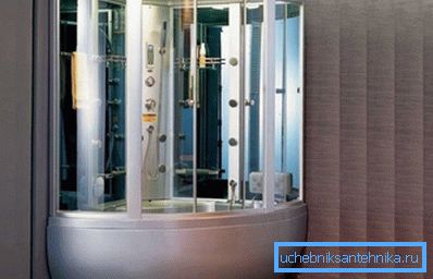 On sale you can find corner shower boxes with bath and sauna for the apartment On sale you can find corner shower boxes with bath and sauna for the apartment