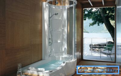 Bath with shower