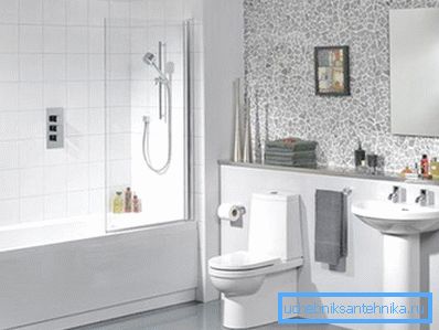 Bathroom with hidden piping Bathroom with hidden piping