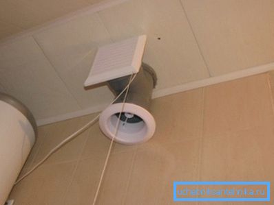Ventilation of the bathroom exhaust fan Ventilation of the bathroom exhaust fan