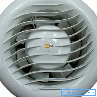 Fan for forced ventilation of the steam room Fan for forced ventilation of the steam room