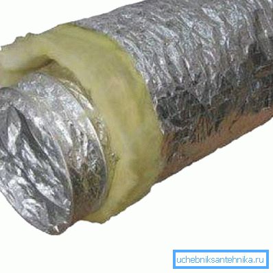 Ventilation duct with low noise and low thermal conductivity Ventilation duct with low noise and low thermal conductivity