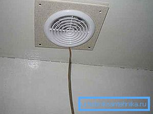 Ventilation in the shower cabin Ventilation in the shower cabin
