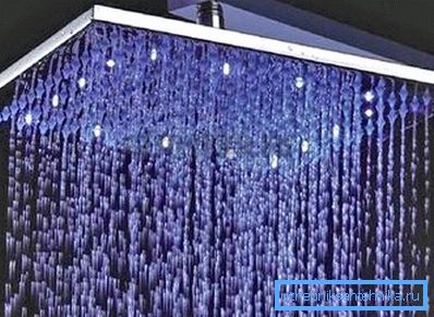 Top (tropical) shower with color lights Top (tropical) shower with color lights