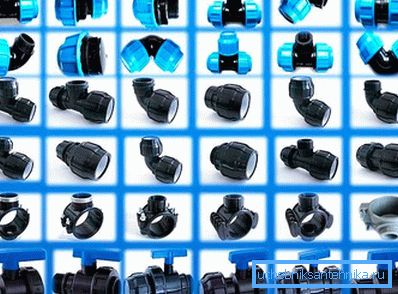 Types of fittings for HDPE pipes