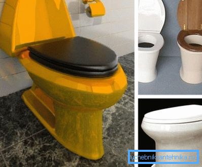 Types of toilet bowls made of plastic