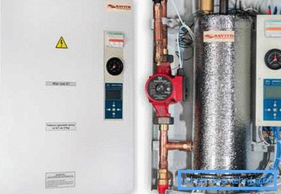 The appearance and the internal structure of a typical heating boiler that works using electricity The appearance and the internal structure of a typical heating boiler that works using electricity