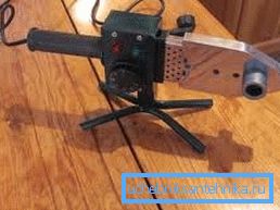 Appearance of a soldering iron for plastic pipes