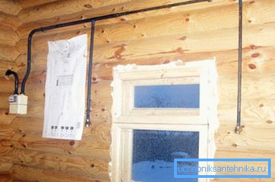 Indoors, only open gas pipe installation is allowed.