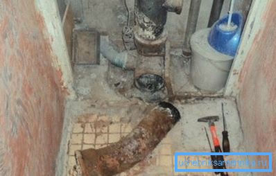 In many houses, the old sewage managed to get past In many houses, the old sewage managed to get past