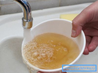 Iron-rich water Iron-rich water