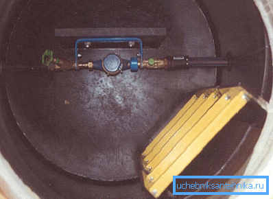 Water meter in the well. Water meter in the well.