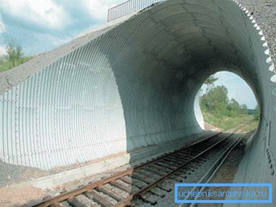 Culvert pipe as a railway tunnel Culvert pipe as a railway tunnel