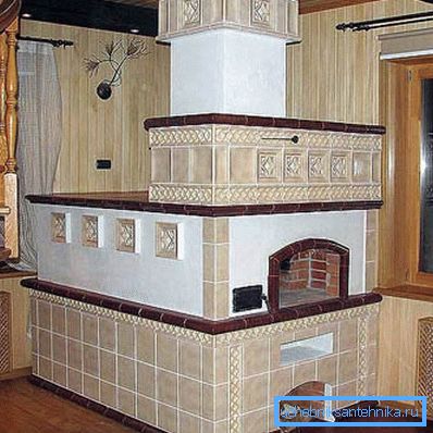 Water heating, decorated as a traditional stove Water heating, decorated as a traditional stove